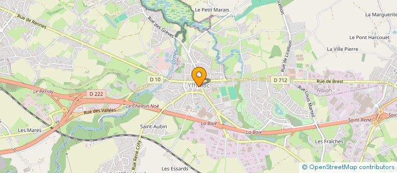 localisation de l'entreprise AMICALE DES EMPLOYES COMMUNAUX D'YFFINIAC  YFFINIAC