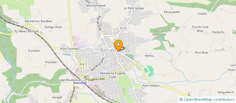 localisation de l'entreprise AMICALE DES EMPLOYES COMMUNAUX DE BANNALEC  BANNALEC