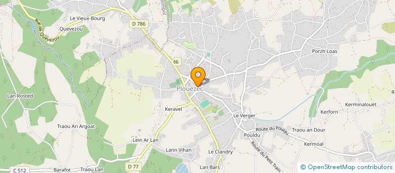 localisation de l'entreprise AMICALE DES EMPLOYES COMMUNAUX DE PLOUEZEC  PLOUEZEC