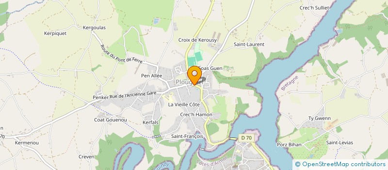 localisation de l'entreprise AMICALE DES EMPLOYES MUNICIPAUX DE PLOUGUIEL  PLOUGUIEL