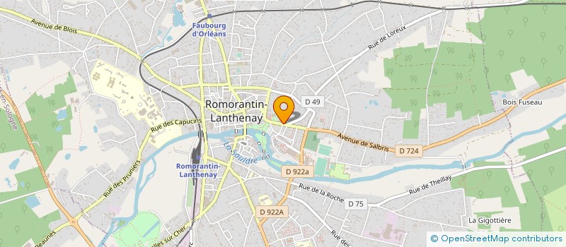 localisation de l'entreprise AMICALE DES ETANGS - LA VARENNE  ROMORANTIN-LANTHENAY
