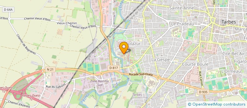 localisation de l'entreprise AMICALE DES ETUDIANTS DE L'IUT GEA  TARBES