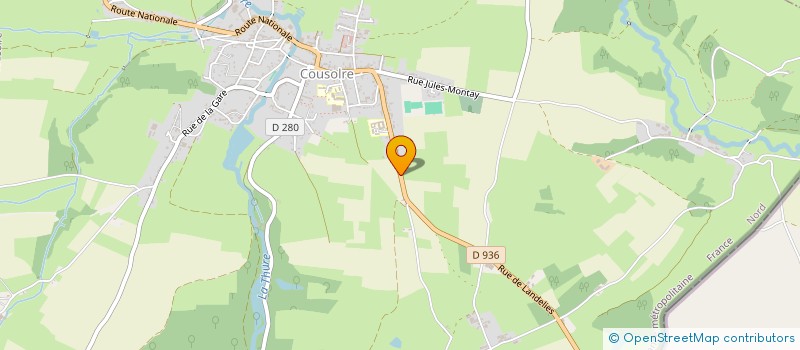 localisation de l'entreprise AMICALE DES FAMILLES DE LA MAISON DU PAYS DE COUSOLRE  COUSOLRE