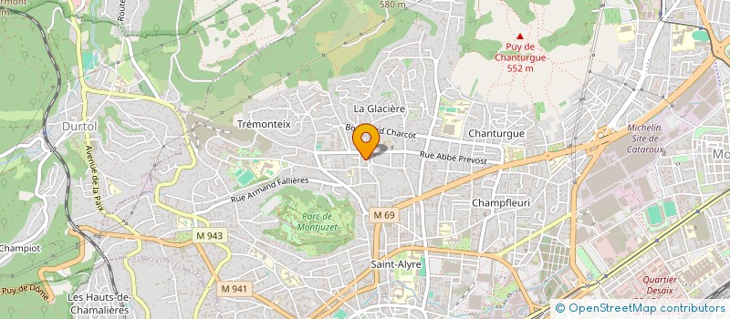 localisation de l'entreprise AMICALE DES FETES LA GLACIERE  CLERMONT-FERRAND