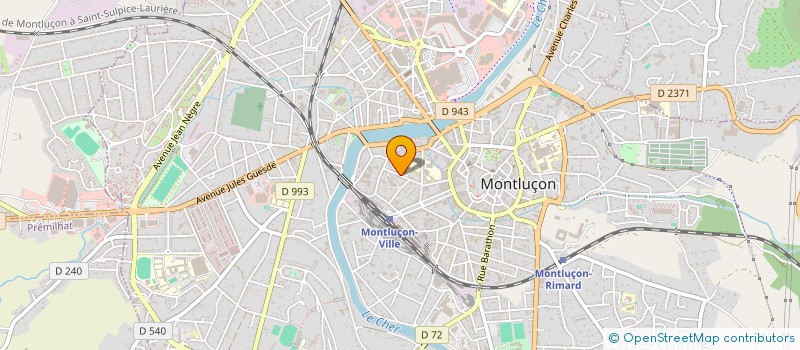 localisation de l'entreprise AMICALE DES FONCTIONNAIRES DU MINISTERE DE L'INTERIEUR CIRCONSCRIPTION DE MONTLUCON  MONTLUCON