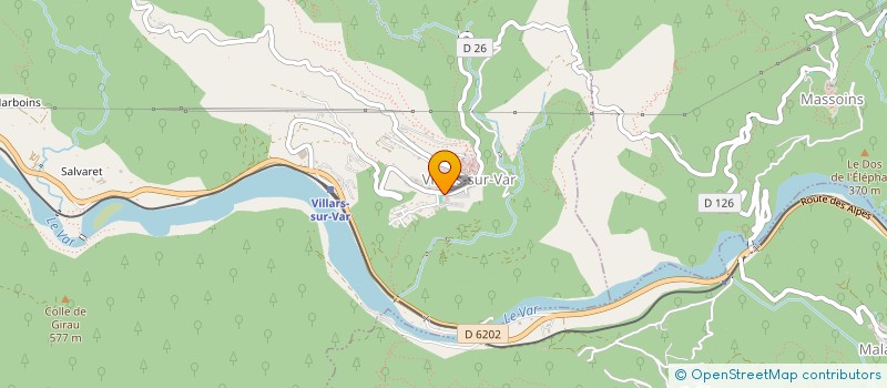 localisation de l'entreprise AMICALE DES FORESTIERS SAPEURS VILLAROIS  VILLARS-SUR-VAR