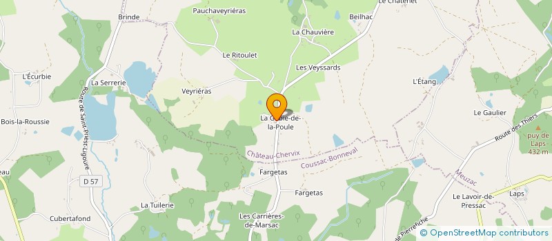 localisation de l'entreprise AMICALE DES GABIAUDS à CHATEAU-CHERVIX