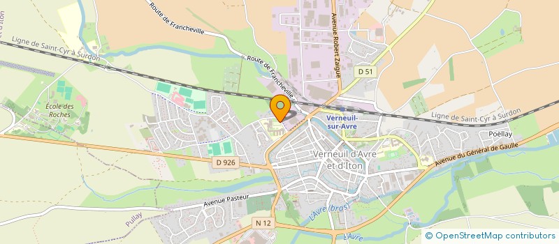 localisation de l'entreprise AMICALE DES HOSPITALIERS DE LA COMMUNAUTE DES ETABLISSEMENTS DU SUD DE L'EURE  VERNEUIL D'AVRE ET D'ITON