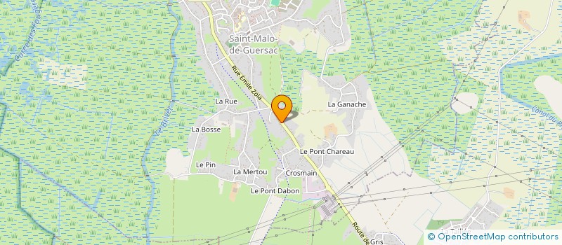 localisation de l'entreprise AMICALE DES JEUNES CLASSES  SAINT-MALO-DE-GUERSAC