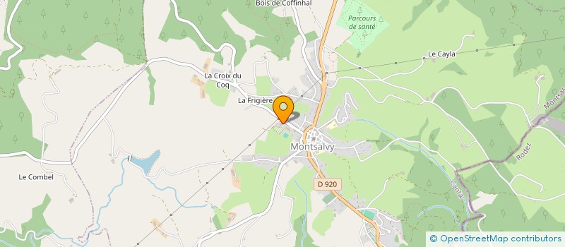 localisation de l'entreprise AMICALE DES JEUNES SAPEURS-POMPIERS DE MONTSALVY à MONTSALVY