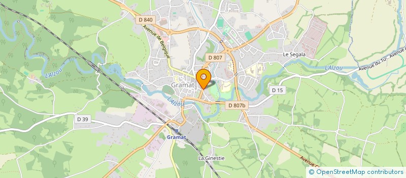 localisation de l'entreprise AMICALE DES JOUEURS CAUSSE LIMARGUE  GRAMAT