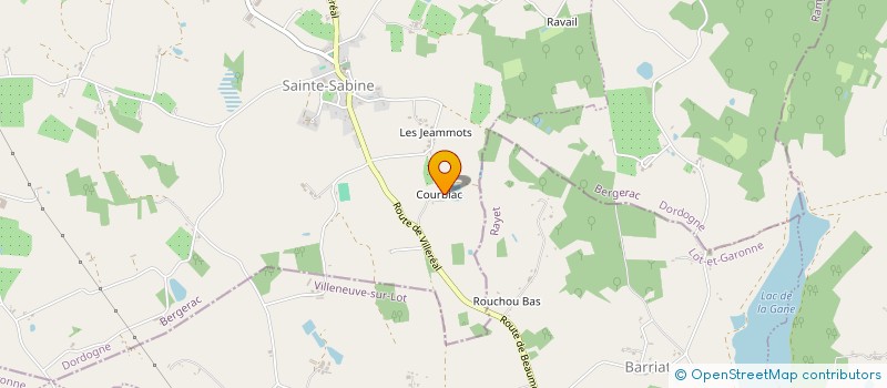 localisation de l'entreprise AMICALE DES JOUEURS DU CLUB DE FOOT DE L'ENTENTE NAUSSANNESSAINTESABINE  BEAUMONTOIS EN PERIGORD