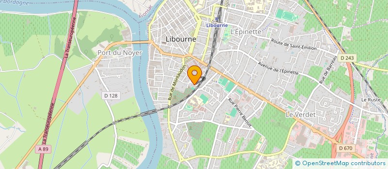 localisation de l'entreprise AMICALE DES JOUEURS DU RCL  LIBOURNE