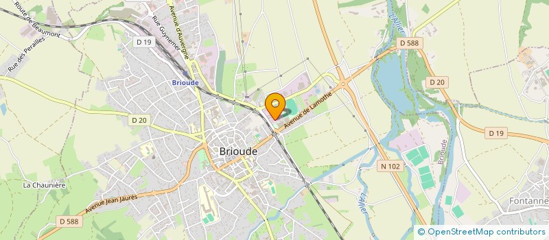 localisation de l'entreprise AMICALE DES JOUEURS DU S.C. BRIVADOIS  BRIOUDE