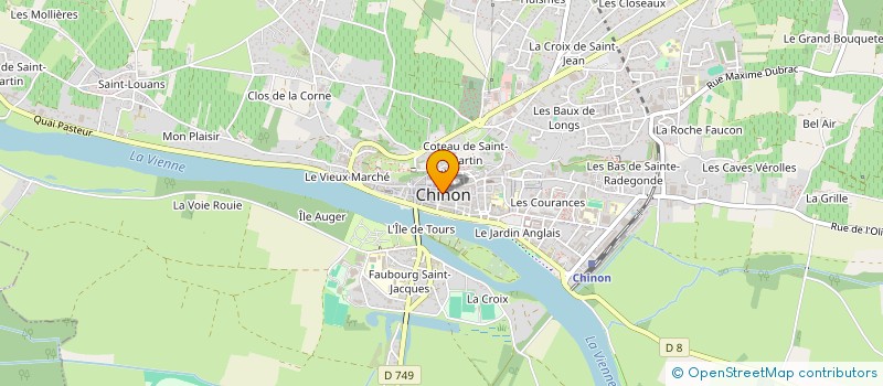 localisation de l'entreprise AMICALE DES JOUEURS DU SC CHINON RUGBY  CHINON