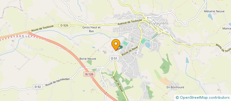 localisation de l'entreprise AMICALE DES JOUEURS PAC XV à PUYLAURENS