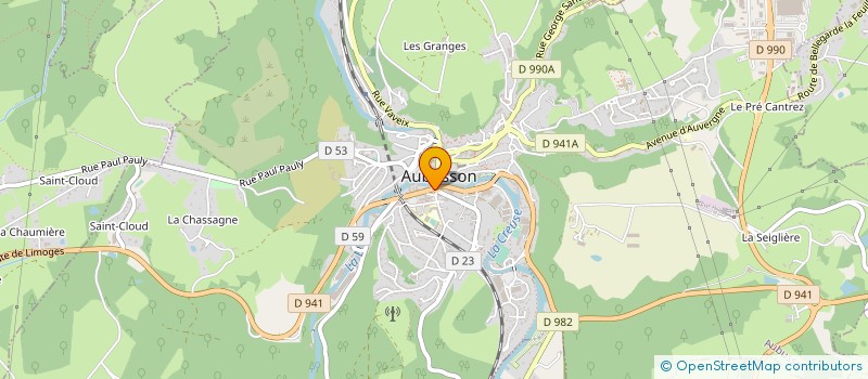 localisation de l'entreprise AMICALE DES LISSIERS ET ASSIMILES D'AUBUSSON ET FELLETIN à AUBUSSON