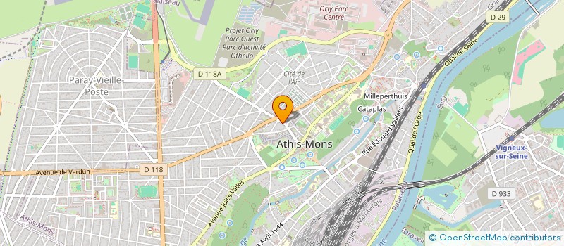 localisation de l'entreprise AMICALE DES LOCATAIRES DE LA CITE DES JARDINS à ATHIS-MONS