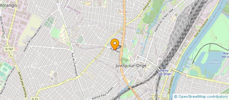 localisation de l'entreprise AMICALE DES LOCATAIRES DES RUES PETIT ET MERLET à JUVISY-SUR-ORGE