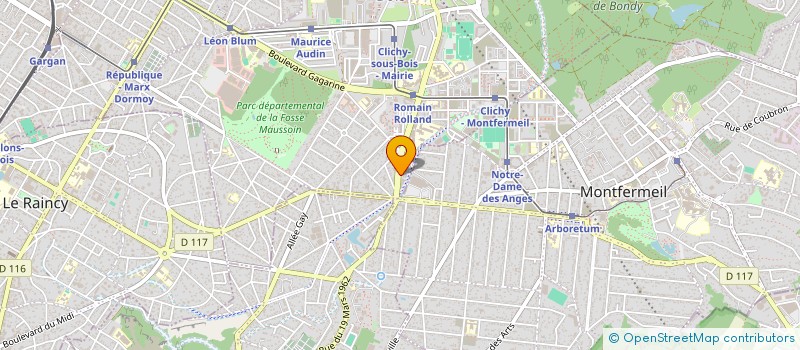 localisation de l'entreprise AMICALE DES LOCATAIRES DU BOIS DU TEMPLE à CLICHY-SOUS-BOIS