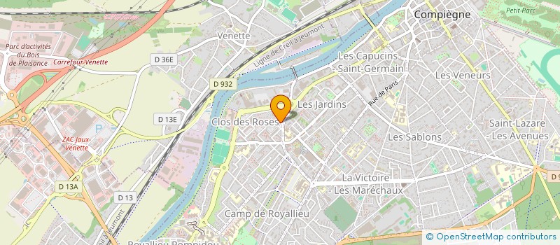 localisation de l'entreprise AMICALE DES LOCATAIRES DU CLOS DES ROSES  COMPIEGNE