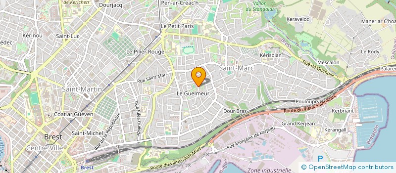 localisation de l'entreprise AMICALE DES LOCATAIRES DU GUELMEUR à BREST