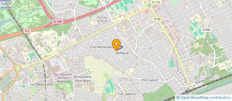 localisation de l'entreprise AMICALE DES LOCATAIRES DU PARC BELLEVUE à VILLEPINTE