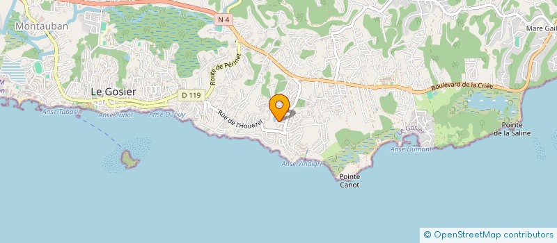 localisation de l'entreprise AMICALE DES LOCATAIRES LES CAMPECHES PLIANE GOSIER à LE GOSIER