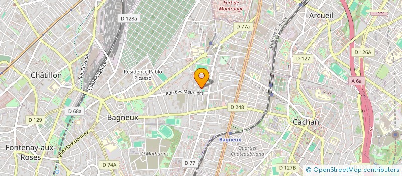 localisation de l'entreprise AMICALE DES LOCATAIRES PERVENCHES COLIBRIS  BAGNEUX