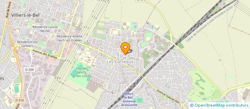 localisation de l'entreprise AMICALE DES LOCATAIRES SOLIDAIRES DES CARREAUX  VILLIERS-LE-BEL