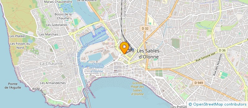 localisation de l'entreprise AMICALE DES MARINS ET MARINS ANCIENS COMBATTANTS DES OLONNES à LES SABLES D'OLONNE