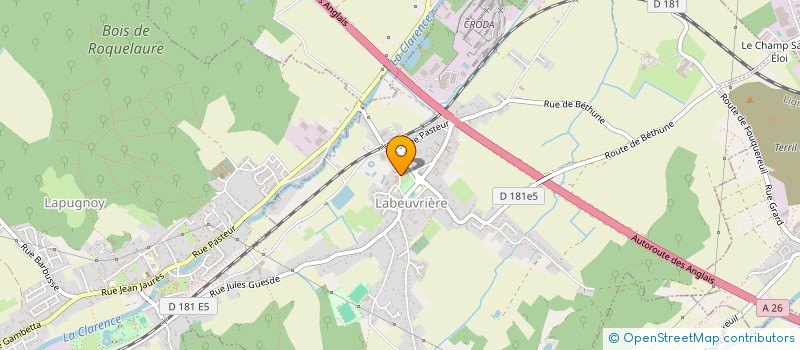 localisation de l'entreprise AMICALE DES MEDAILLES DU TRAVAIL DE LABEUVRIERE  LABEUVRIERE