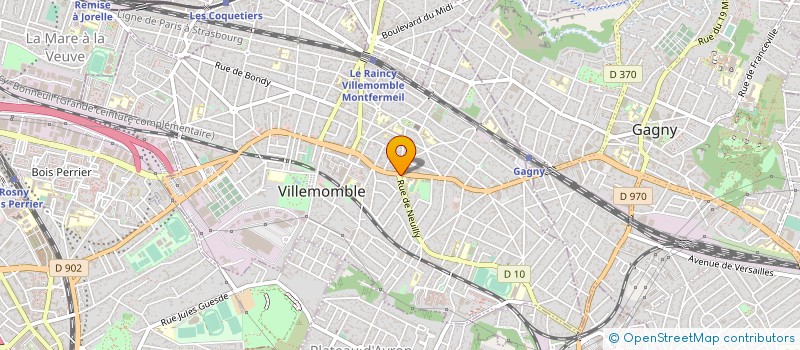 localisation de l'entreprise AMICALE DES MEDAILLES ET DECORES DU TRAVAIL DE LA SEINE-SAINT-DENIS à VILLEMOMBLE