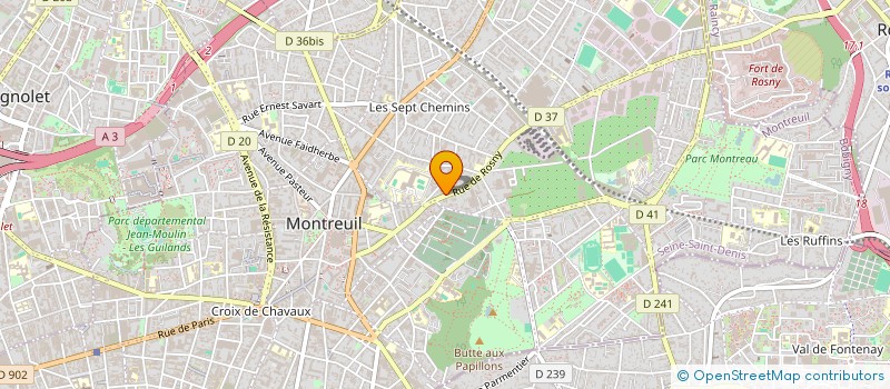 localisation de l'entreprise AMICALE DES MEDECINS DE MONTREUIL  MONTREUIL