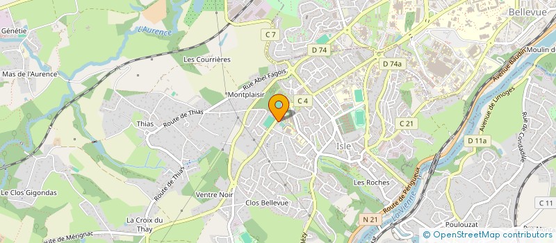 localisation de l'entreprise AMICALE DES PARENTS D'ELEVES D'ISLE à ISLE