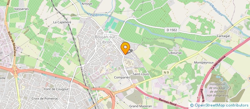 localisation de l'entreprise AMICALE DES PARENTS D'ELEVES DE BOUJAN  BOUJAN-SUR-LIBRON