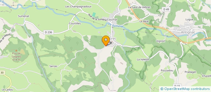 localisation de l'entreprise AMICALE DES PARENTS D'ELEVES DES ECOLES DE VEBRET à VEBRET