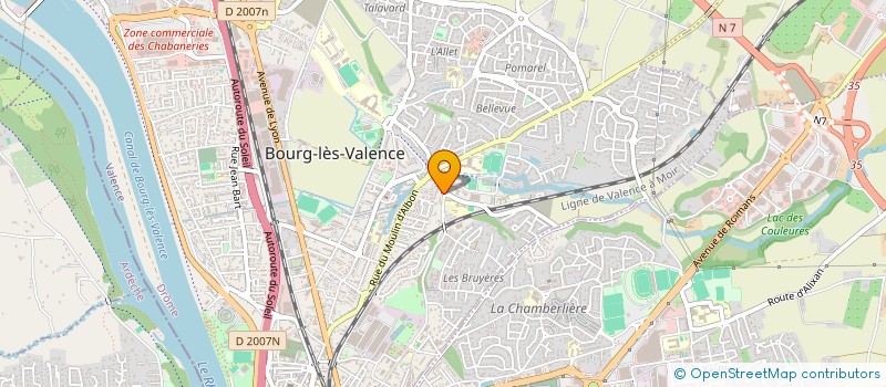 localisation de l'entreprise AMICALE DES PARENTS D'ELEVES DU MOULIN D'ALBON à BOURG-LES-VALENCE