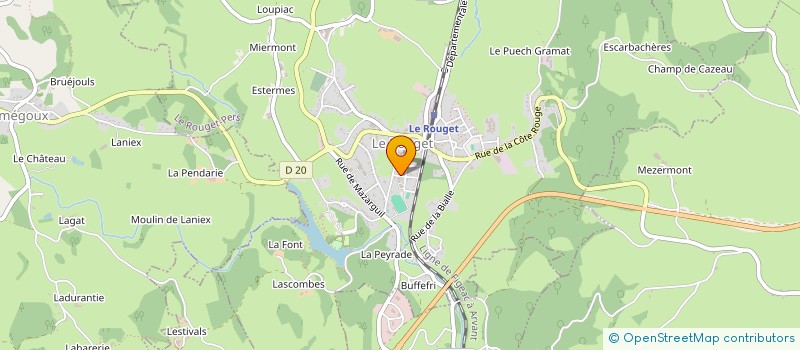 localisation de l'entreprise AMICALE DES PARENTS D'ELEVES ET AMIS DE L'ECOLE PUBLIQUE DU ROUGET à LE ROUGET-PERS