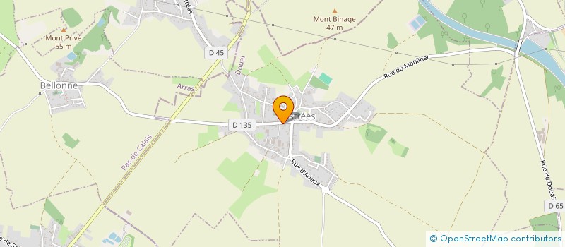 localisation de l'entreprise AMICALE DES PECHEURS DE LA REGION D'ARLEUX  ARLEUX