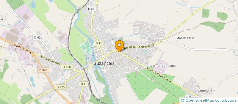 localisation de l'entreprise AMICALE DES PECHEURS L ABLETTE à BUZANCAIS