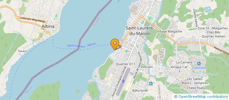 localisation de l'entreprise AMICALE DES PERSONNELS DE LA POLICE AUX FRONTIERES DE SAINT LAURENT DU MARONI à SAINT-LAURENT-DU-MARONI