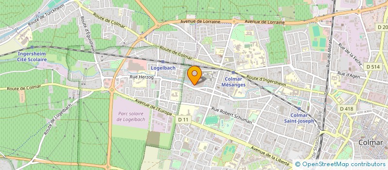 localisation de l'entreprise AMICALE DES PERSONNELS DE LA PROTECTION JUDICIAIRE DE LA JEUNESSE  COLMAR