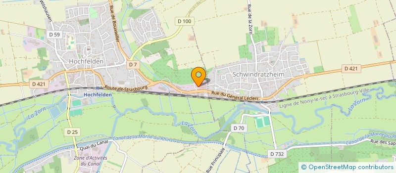 localisation de l'entreprise AMICALE DES PIGEONS VOYAGEURS DU PAYS DE LA ZORN  HOCHFELDEN