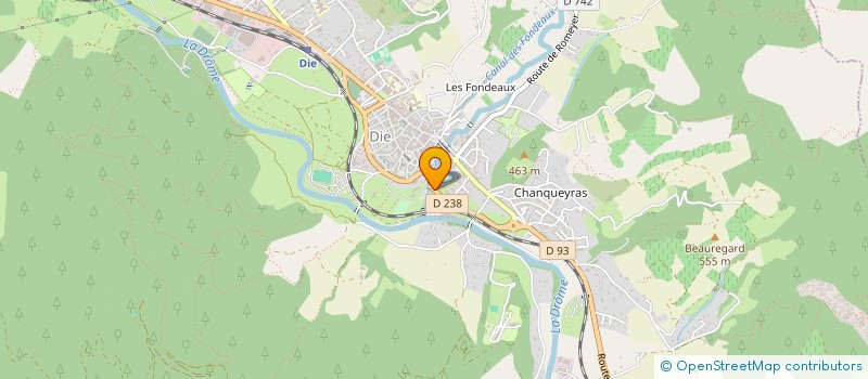 localisation de l'entreprise AMICALE DES POMPIERS à DIE