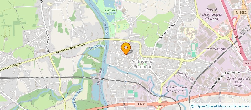 localisation de l'entreprise AMICALE DES POMPIERS D'ANDREZIEUX-BOUTHEON  ANDREZIEUX-BOUTHEON