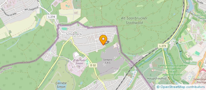 localisation de l'entreprise AMICALE DES PORTE-DRAPEAUX ANCIENS COMBATTANTS MILITAIRES ET PATRIOTES FRANCAIS DE FORBACH MOSELLE-EST  SCHNECK