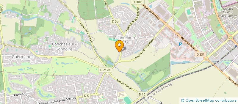 localisation de l'entreprise AMICALE DES PROFESSIONNELS DE SANTE MEDICAUX ET PARAMEDICAUX DU POLE MEDICAL MARNE LA VALLEE  JOSSIGNY