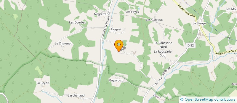 localisation de l'entreprise AMICALE DES RANDONNEURS DU PERIGORD VERT  SAINT PARDOUX LA RIVIERE