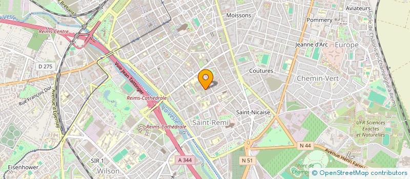 localisation de l'entreprise AMICALE DES RELIEURS AMATEURS REMOIS  REIMS